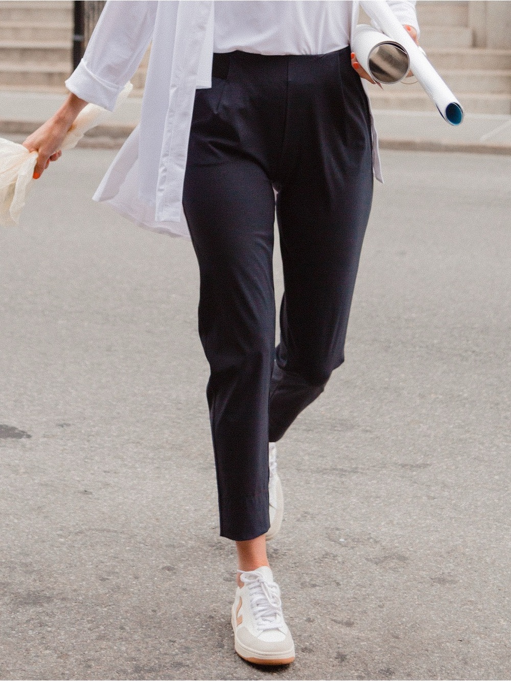 ADAY Navy Turn It Up Pants